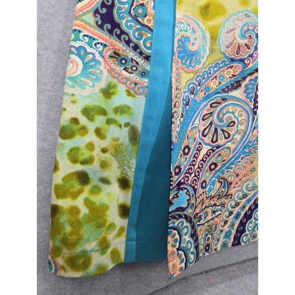 Vtg Harve Benard Collection Cotton Stretch Abstract Loud Art Paisley Skirt 4 Y2K - Picture 2 of 8